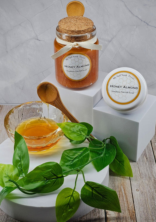 Himalayan Pink Salt Scrub Honey Almond and Soft Body Butter Set